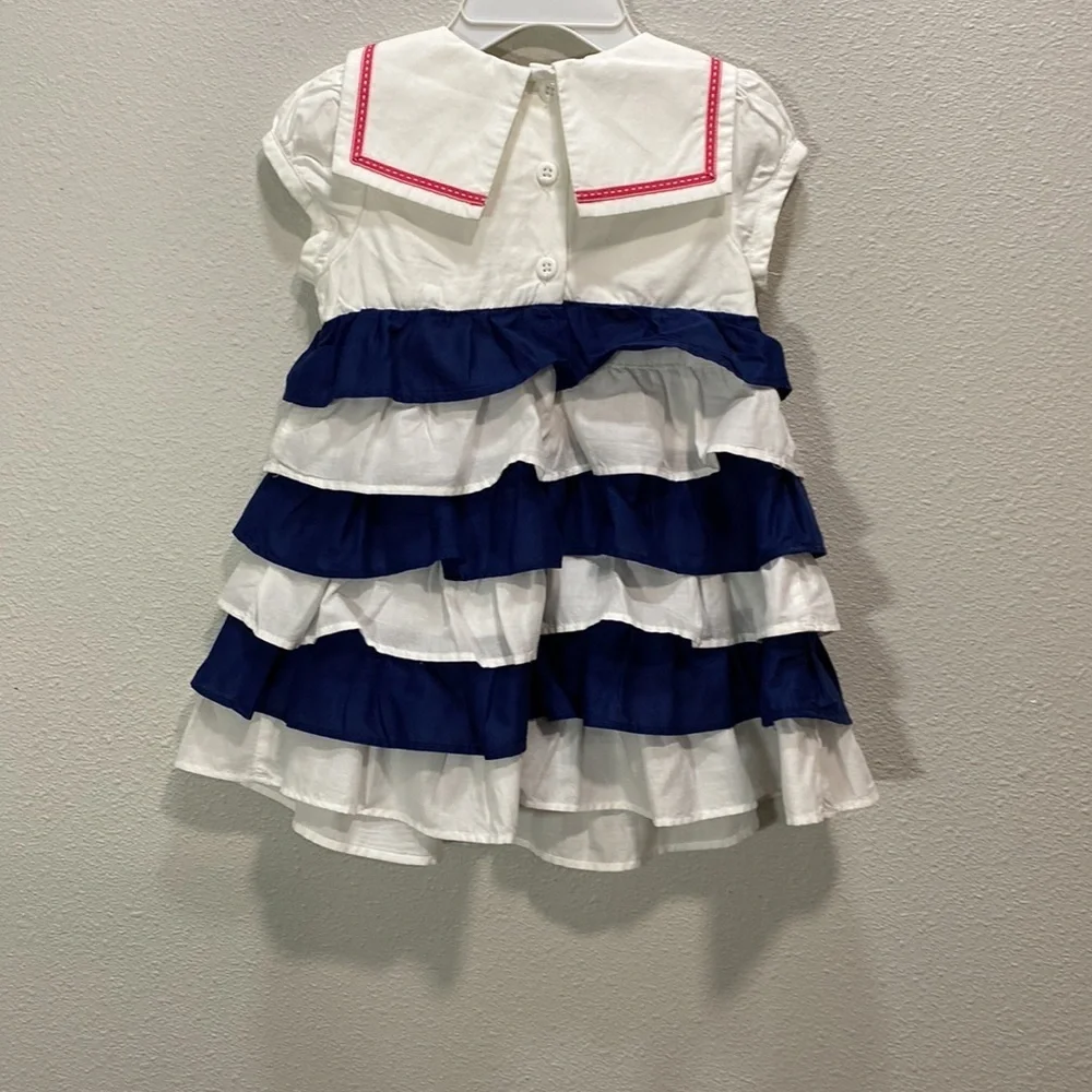 Gymboree‎ nautical ruffled layered dress